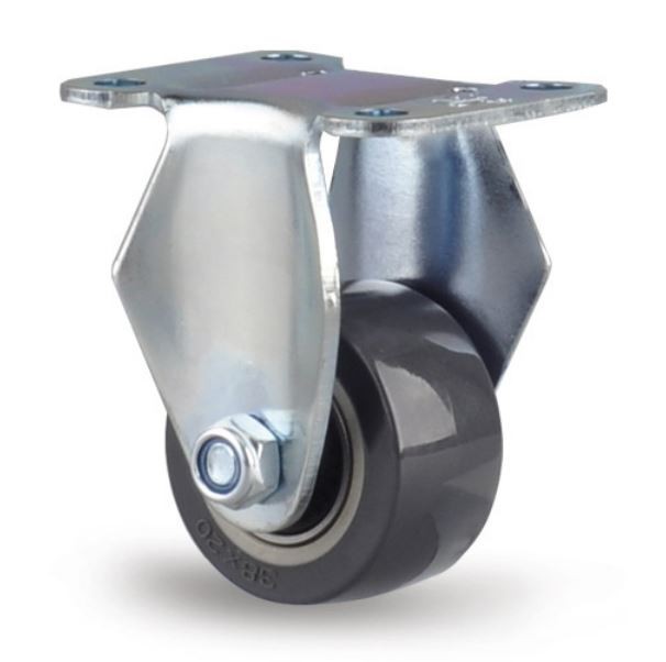 small Polyurethane on polypropylene rigid casters (3)