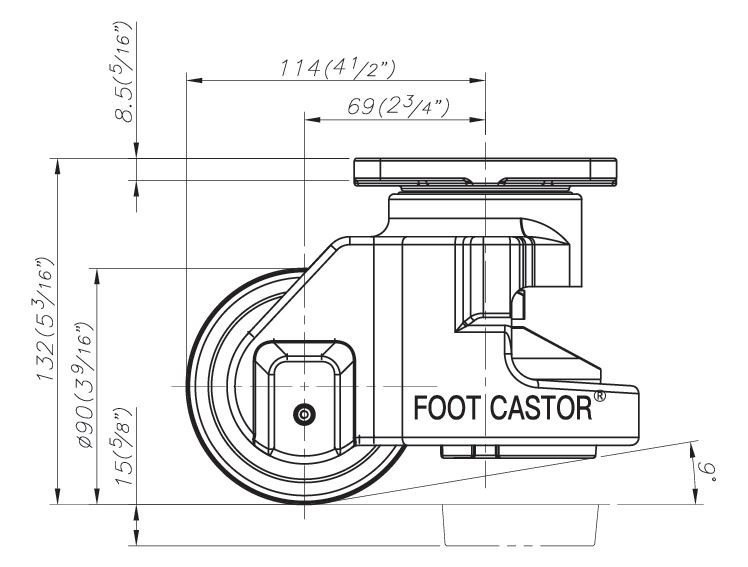 GD150F leveling casters
