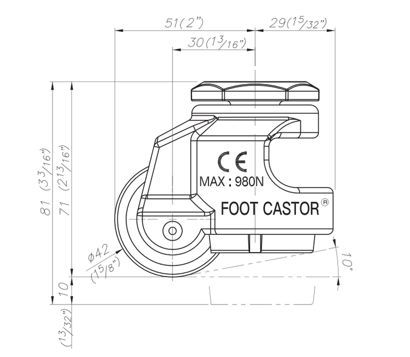 GD40S aluminum framing casters GD40S aluminum framing casters