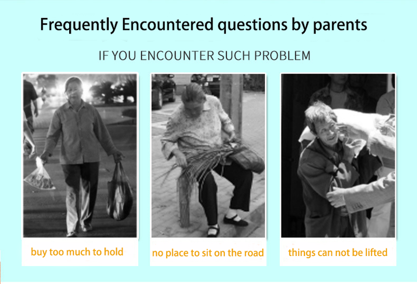 The elders use hand carts The elders use hand carts