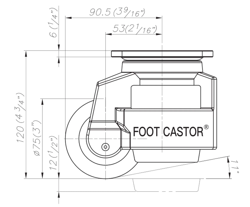 GD100F foot casters GD100F foot casters