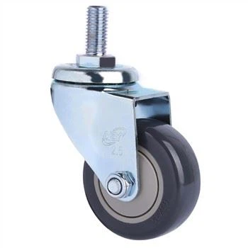 2.5 Inch PU Tread PP Core Swivel Treaded Stem Casters