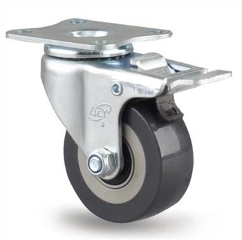 2 Inch Polyurethane On Polypropylene Swivel Casters With Brake