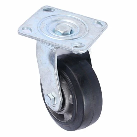 200mm Heavy Duty Elastic Rubber Casters