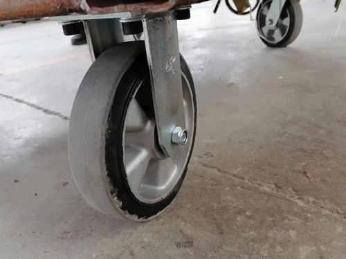 8 inch rubber tread aluminum casters