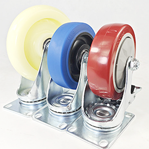 What materials are swivel casters usually made of ?