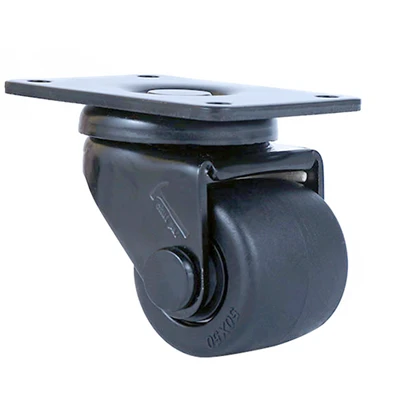 50mm Swivel Polyolefin Low Profile Business Machine Caster